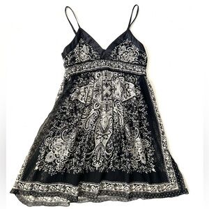 Marianne Black and White Textured Dress